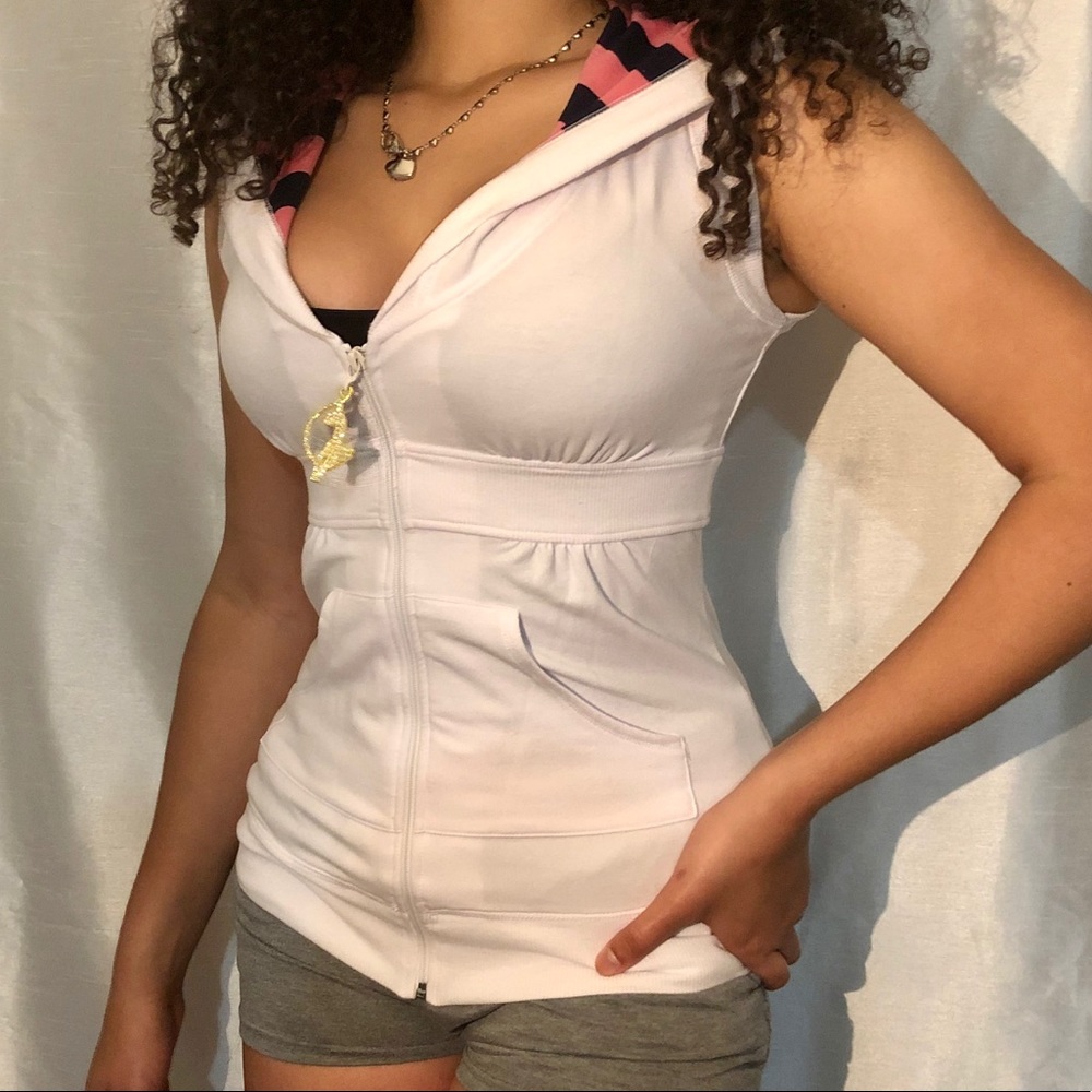 AUTHENTIC BABY PHAT - White sleeveless hoodie